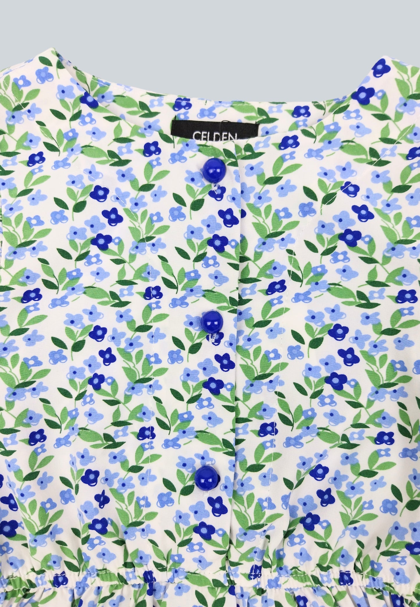 Bloemen Jurk Blauw
