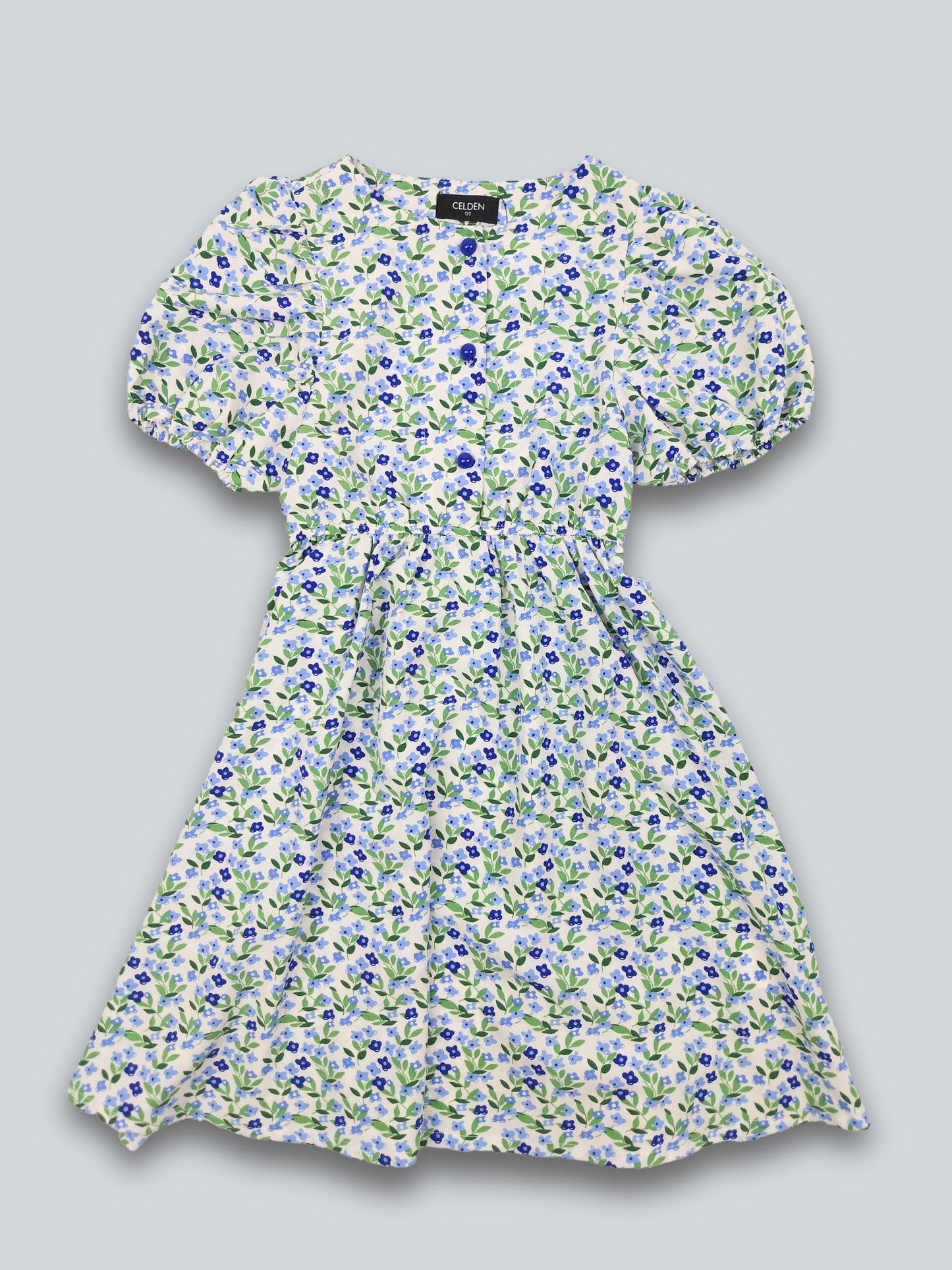 Bloemen Jurk Blauw