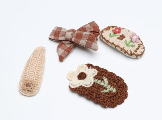 Lovely Hair Pin set 4pcs Bruin